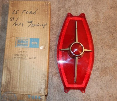 1965 Ford Ranch Wagon Country Sedan Squire ORIG NOS REAR TAIL LIGHT LAMP LENS - Image 1 of 4