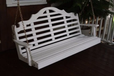 A&L Furniture Co. Amish-Made Pine Marlboro Porch Swings - In 3 Sizes, 18 Colors - Image 1 of 4