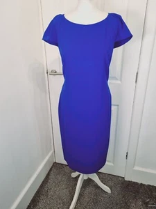 Gina Bacconi royal blue midi shift dress Size 16 wedding formal - Picture 1 of 7