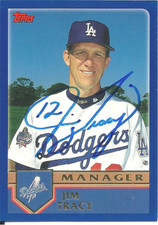 Jim Tracy Los Angeles Dodgers Personally Autographed Card