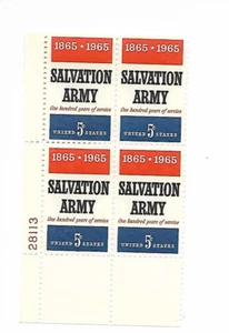 SALVATION ARMY MINT PLATE BLOCK - Picture 1 of 1
