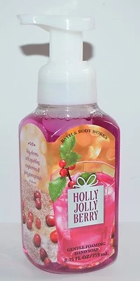 NEW BATH & BODY WORKS HOLLY JOLLY BERRY GENTLE FOAMING HAND SOAP WASH RASPBERRY - Image 1 of 4
