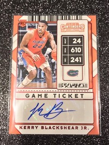 2020 PANINI CONTENDERS DRAFT PICKS KERRY BLACKSHEAR JR GAME TICKET AUTO #135 