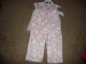NWT NEW CARTER'S Baby Girl 3 Piece Bunny Pajama Set Size 3T Adorable - Picture 1 of 2