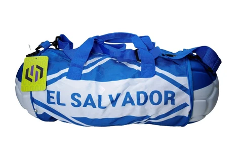 El Salvador Soccer Foldable Ball Duffel Bag - 01 Cover