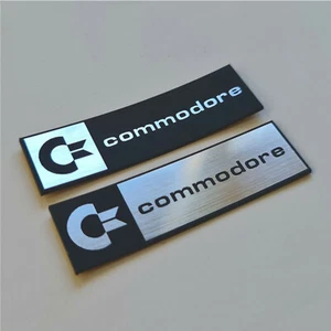 Commodore - Sticker Case Badge Decal - Chrome Reflective - Two Emblems - Picture 1 of 3
