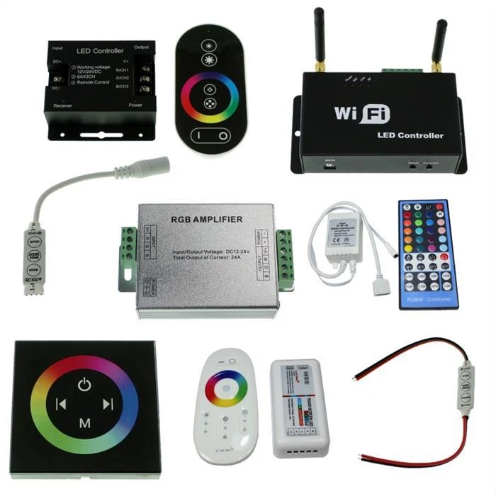 Control units + Signal amplifier Accessories for single-colour RGB RGBW LED Stri - Image 1 of 1
