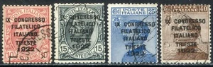 Regno d'Italia 1922 9° Congresso Filatelico Trieste S22 n. 123/126 usati (m2483) - Picture 1 of 3