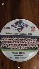 1991 Atlanta Braves photograph Button 8”