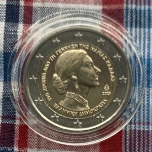 2 Euro Sondermünze, Griechenland - Maria Callas, unz, mit Kapsel - Bild 1 von 3