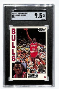1992-93 Topps Archives Gold Card Michael Jordan #52 - SGC Graded 9.5 Mint+ RARE - Bild 1 von 2