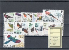 1968 Malawi Uccelli 14v. MNH SG n. 310/23