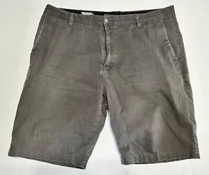 Volcom Mens Gray Blue Flat Front Shorts Mens Size 38 Chino 10'' Inseam - Picture 1 of 7