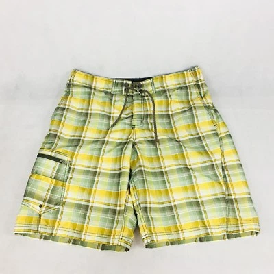 Pantalones cortos Columbia para hombre a cuadros amarillo verde blanco talla 34 con/bolsillos Foto 1 de 4
