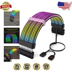 High-Quality 24 Pin RGB Extension Cable - LED Lighting & Easy Routing - Picture 1 of 11