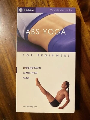 GAIAM - ABS Yoga For Beginners - VHS Video Tape - pre-owned, open box like new - Image 1 of 2