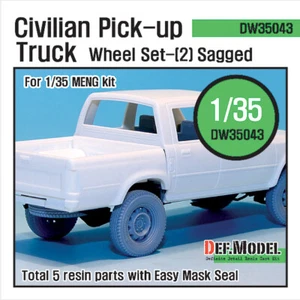 DEF Model 1/35 Civilian Pick-up Truck Wheels Set 2 for Meng Model VS-001/VS002 - Picture 1 of 1