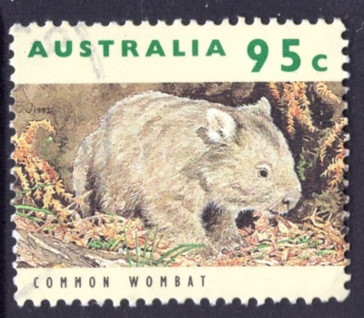 1992 95c Common Wombat Marsupial  Wildlife Australia Bulk Stamp Used Lot x 50 - Image 1 of 2