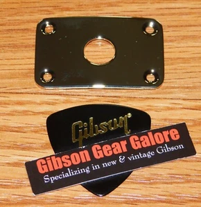 Gibson Explorer Jack Plate Input Nickel Metal Cord Output Guitar Parts Project T - Picture 1 of 3