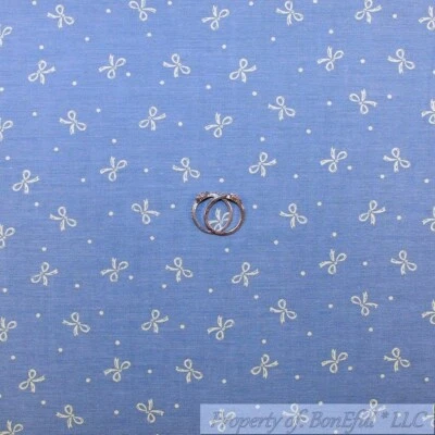 Edredón de algodón BonEful de tela FQ de colección azul a lunares bebé niña pequeño lazo niño estampado Foto 1 de 4