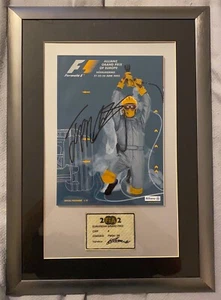 Formula One autographed program & rare individual scrutineering pass - Picture 1 of 4