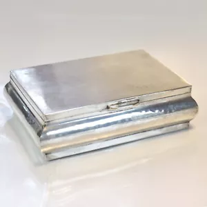 Hammered 835 Silver Antique Cigarette Box - BWKS - 1920s Germany - Arts & Crafts - Picture 1 of 12