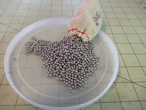 250 Pc NICKEL SPINNERBAIT BEADS 5/32" diameter Hollow Metal Bead for Lure Making - Picture 1 of 2