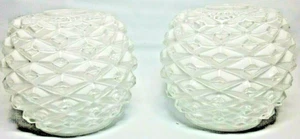 Art Deco Pair Milk Glass Hobnail Kitchen/Wall/Hall Light Shades Excell Condition - Picture 1 of 6