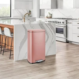 Pattumiera 30 l, pattumiera a pedale acciaio inox, acciaio, pattumiera a pedale Soft-Close, pattumiera - Foto 1 di 41