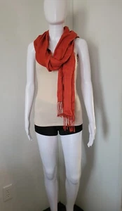 Scarf Rust Colored 60" Wrap with 3" fringe no tags - Picture 1 of 5
