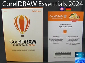 Corel DRAW Essentials 2024 + Photo-Paint Box Windows DE/EN Dauerlizenz OVP NEU - Picture 1 of 7