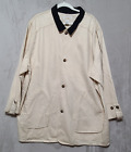 Hunters Run Jacket Women Collared Button Front Ivory  Black 100% Cotton Size 2X