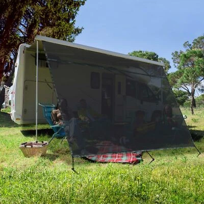 APLUSCHOICE 8x15' UV Blocker RV Awning Shade RV Awning Sun Shade Screen Mesh Camping Camper