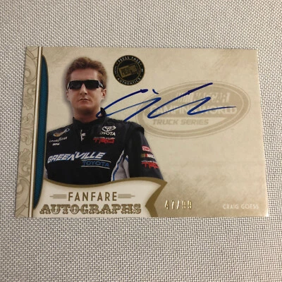 2011 Press Pass Fanfare Autograph Graig Goess Signed Card Signature Auto NASCAR - Image 1 of 4
