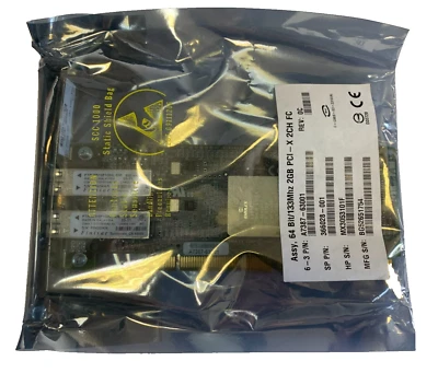 HP 366028-001 Dual Channel 64-Bit 133Mhz 2GB PCI-X Fibre Channel A7387-63001 - Image 1 of 2