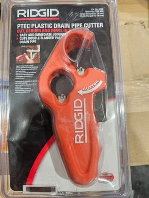 NEW, Sealed Ridgid PTEC Plastic Drain Pipe Cutter, #41608, PTEC 3000, Red - Image 1 of 3