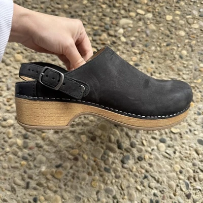 Zapatos Dansko para mujer talla 8 EU 38 cuero negro zueco mulas cómodo Foto 1 de 4