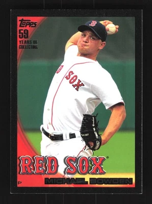 Michael Bowden Boston Red Sox 2010 Topps Black #499 SN /59 - Image 1 of 2