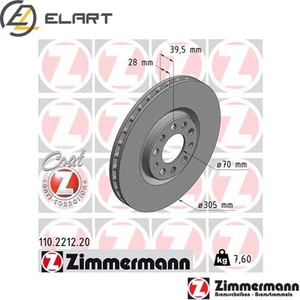 2x BRAKE DISC 110.2212.20 FOR ALFA ROMEO GIULIETTA 159/Sportwagon SPIDER 2.0L - Picture 1 of 6