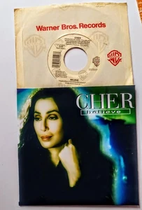 CHER BELIEVE 7" US VINYL 45 - FREE CUSTOM PIC SLEEVE - Bild 1 von 5
