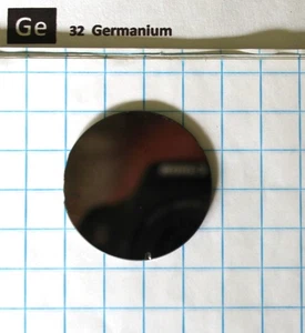 Germanium Scheibe 99,999% 12,5 Gramm 38x2mm Ge metalloid disk element 32 - Picture 1 of 2