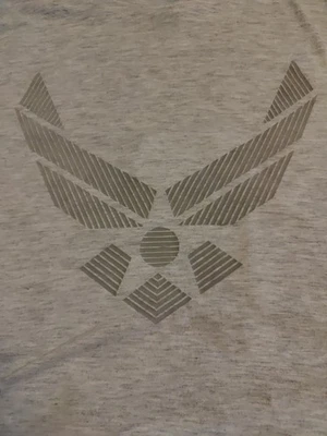 Camiseta Hombre Grande Fuerza Aérea Doble Cara Gris L Foto 1 de 3