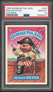 Topps Garbage Pail Kids 2nd Series #61b Pegleg Peter PSA 10 GEM Mint Os2 MATTE - Picture 1 of 2