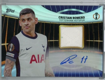 2024-25 Topps UEFA Club Competitions Cristian Romero Superstar Auto /50 Relics - Image 1 of 2