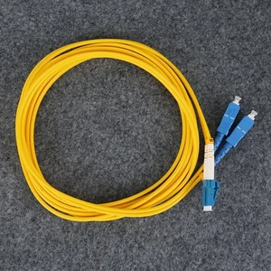 9.8ft SC LC Fiber Optic Patch Cord PVC Singlemode Jumper Cable For Network NEW - Afbeelding 1 van 11