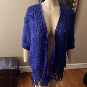 Woman’s RUBY RD NWT Mediterranean Blue Cardigan - Picture 1 of 6