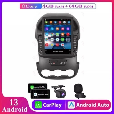 For Ford Ranger 2012-2015 Apple CarPlay Android Auto Head Unit Car Radio 4+64GB - image 1 of 4