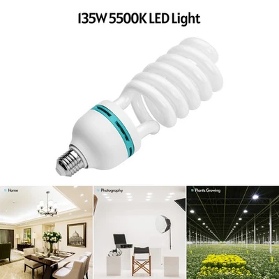 E27 110V 5500K 135W Photo Studio Bulb Video Light Photography Daylight Lamp ↑ - Image 1 of 4