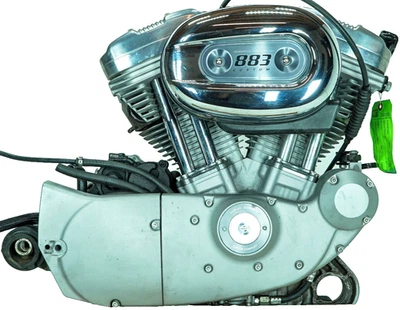 07 Harley Sportster Custom XL883C OEM EFI 883 Engine Motor * CRACKED * 5K 1352 - Image 1 of 4