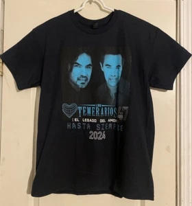 Camisa Los Temerarios Band Tour Unisex Mercancía Mediana 2024 Doble Lado - Imagen 1 de 2